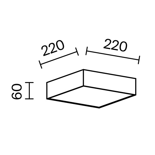 Потолочный светильник Technical C032CL-24W3K-SQ-W