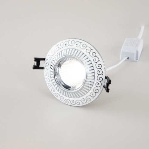CLD041NW1 Боска Белый+Хром  Св-к Встр. 7W*3500K