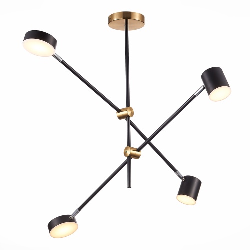 SL1604.432.04 Светильник потолочный ST-Luce Черный, Латунь/Черный LED 4*5W 3000K РОДРИГО