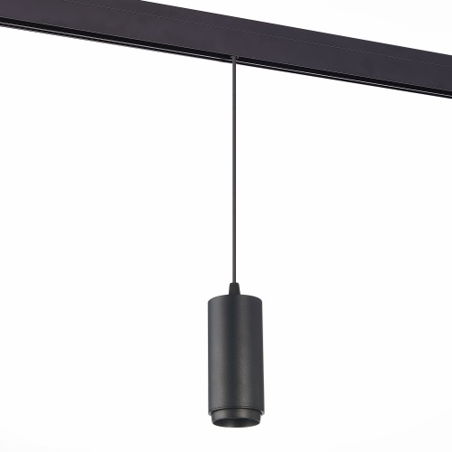 ST357.433.06 Магнитный трековый светильник подвесной ZOOM Черный LED 1*6W 3000K 667Lm Ra>80 10-60° I СКАЙЛАЙН 48V