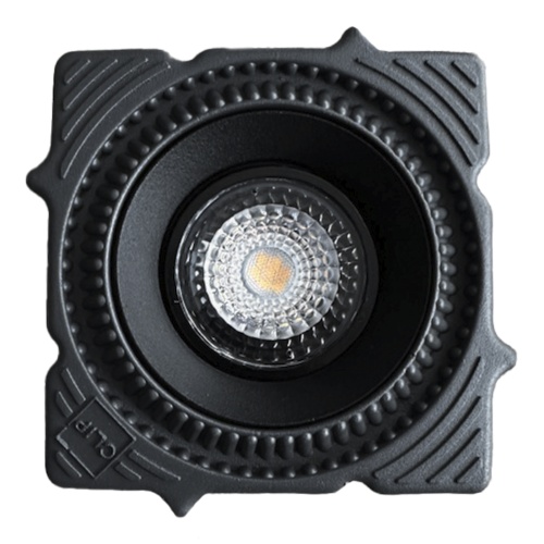 ST753.438.07 Св-к встр. светодиодный в натяжной ПВХ потолок Черный LED 1*7W 3000K 560Lm Ra80 60° Встраиваемые светильники