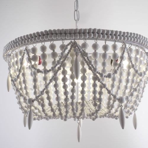 Подвесная люстра RH Anselme White Wood Weathered Chandelier 84574-22