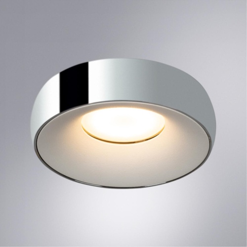 Точечный встраиваемый светильник Arte lamp A6665PL-1CC Светильник потолочный встраиваемый HEZE для MR16 Ø98x32мм хром+белый IP20 монтаж Ø76мм