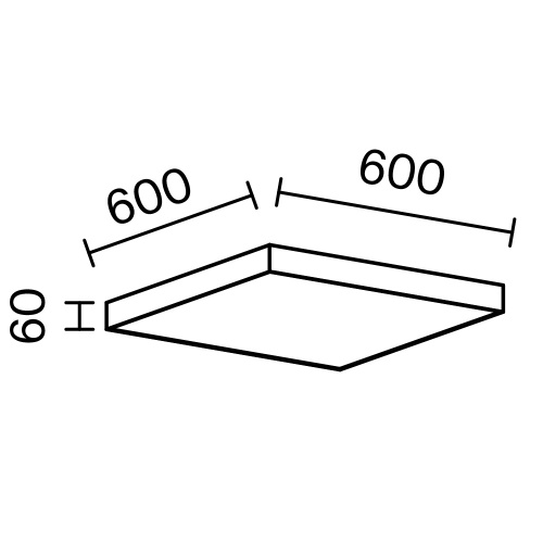Потолочный светильник Technical C032CL-90W3K-SQ-W