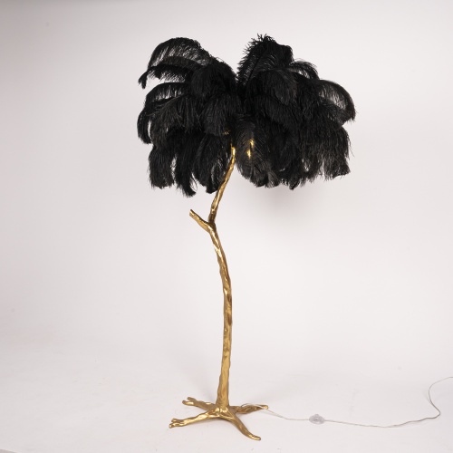 Торшер страусиные перья Feather Lamp A MODERN GRAND TOUR черный 189584-22
