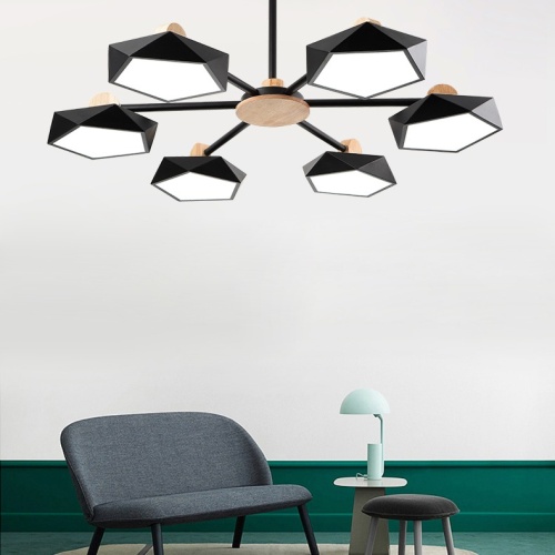Люстра на штанге GEOMETRIC CH 6 Black 140731-26