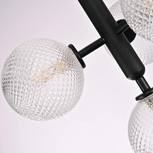 Подвесной светильник RAFFIN 4 Transparent Black 177908-26