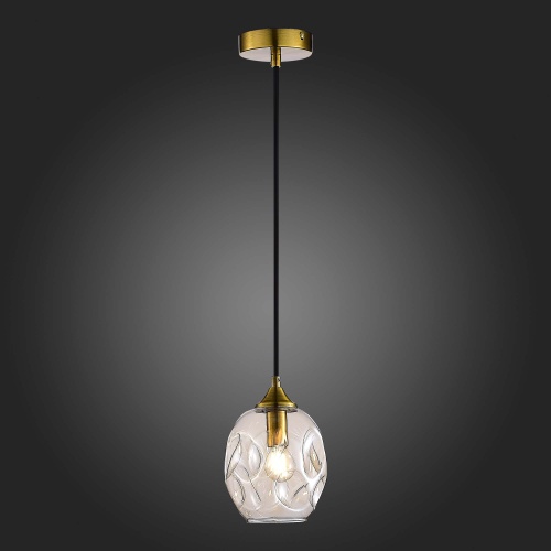 SL1188.303.01 Подвес ST-Luce Латунь/Коньячный E14 1*40W IDESIA