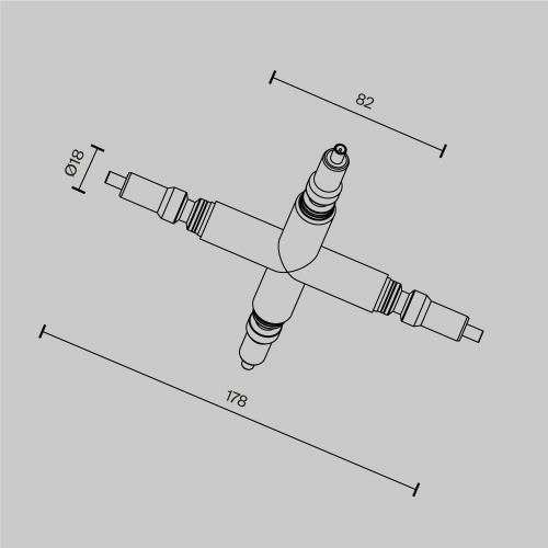 Комплектующие для систем освещения с токоведущими элементами Technical CA008TX-BS
