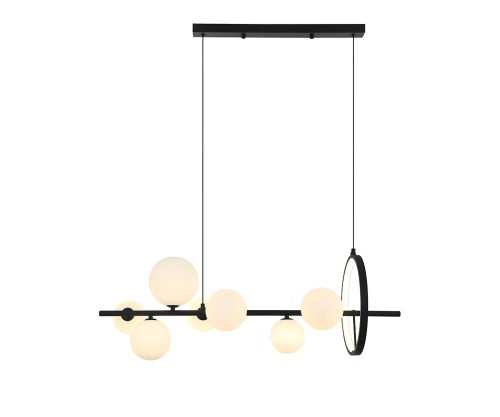Люстра Kink Light Иона черный G9+Led (плафоны белые матовые) 07608-7A,19(01)