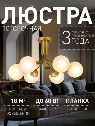 Потолочная люстра 2631-6U