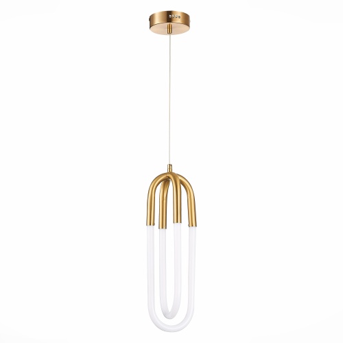 SL1579.303.02 Подвес ST-Luce Латунь/Латунь, Белый LED 2*14W 3000K МОФИСТО