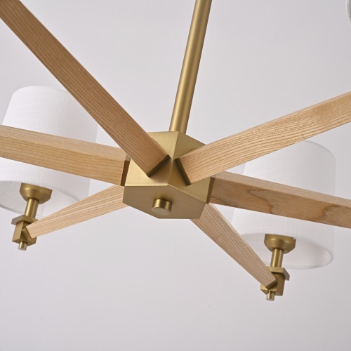 Люстра на штанге Jorgenson D85 White/Light wood 203575-26