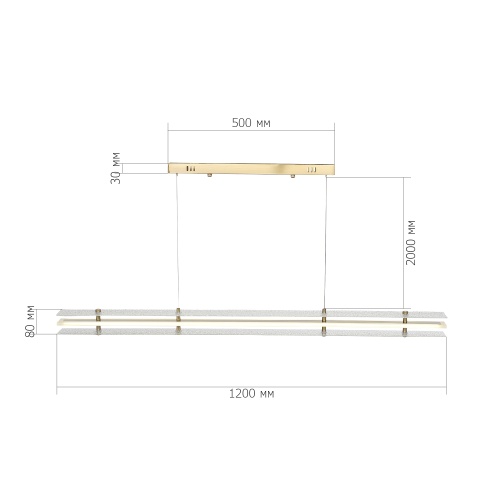 SL6245.223.01 Светильник подвесной ST-Luce золотистый/Прозрачный LED 1*30W 4000K ФЭГИ