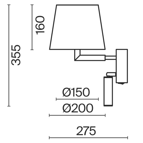 Настенный светильник (бра) Freya FR2057WL-L5BG