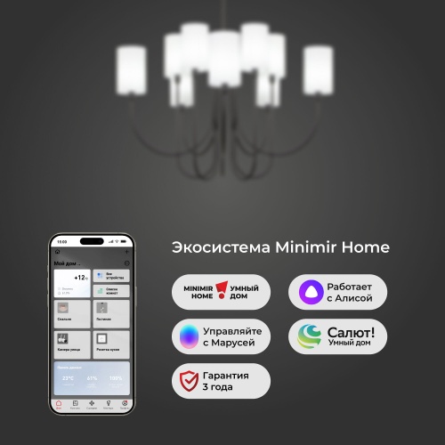  Eurosvet 60164/10/ подвесной светильник/ черный Smart