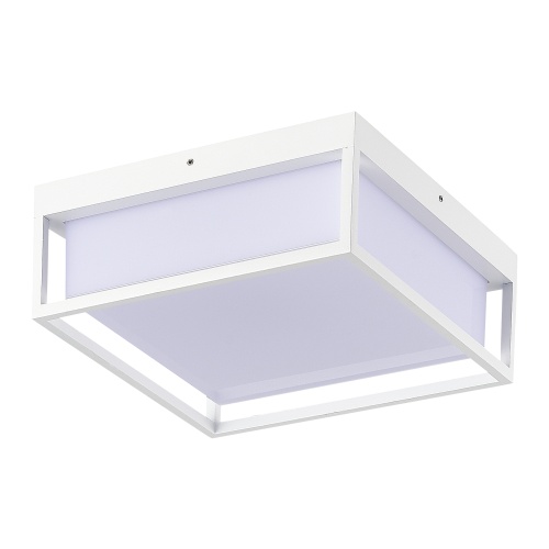SL9517.502.01 Светильник уличный потолочный ST-Luce белый/белый LED 1*20W 3000K/4000K/5000K КУБО