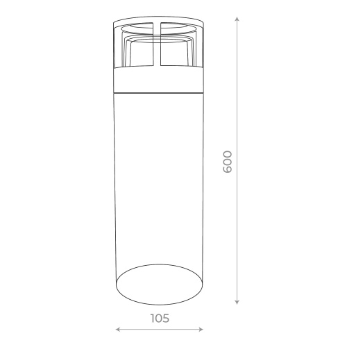 SL9507.405.01 Светильник уличный наземный ST-Luce Черный LED 1*5W 4000K ФОССА