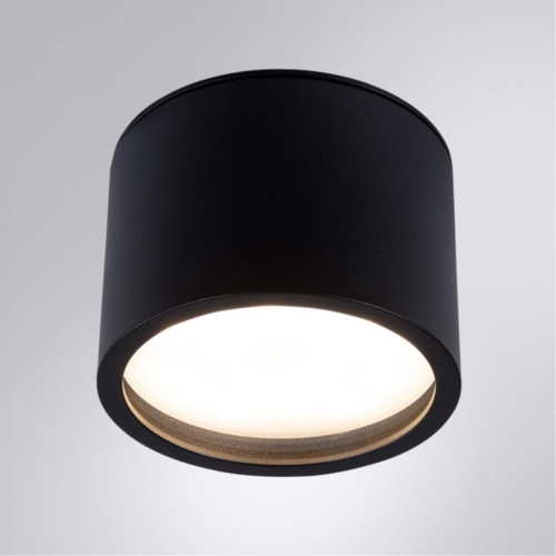 Накладной светильник Arte lamp A5543PL-1BK Светильник потолочный накладной INTERCRUS для GX53 Ø80x60мм белый IP44