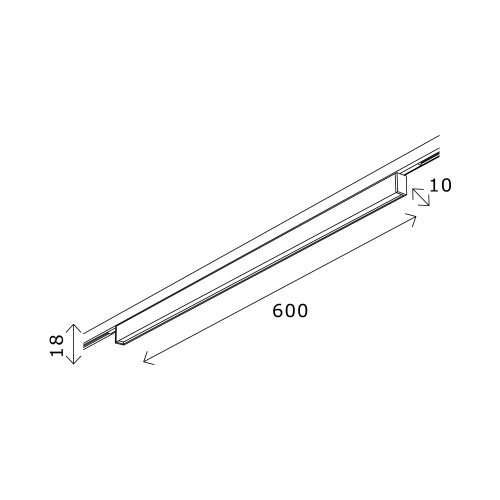 ST665.446.16 Магнитный трековый светильник Черный LED 1*16W 4000K 720Lm Ra>80 100° IP20 L600xW10xH18 СУПЕР5