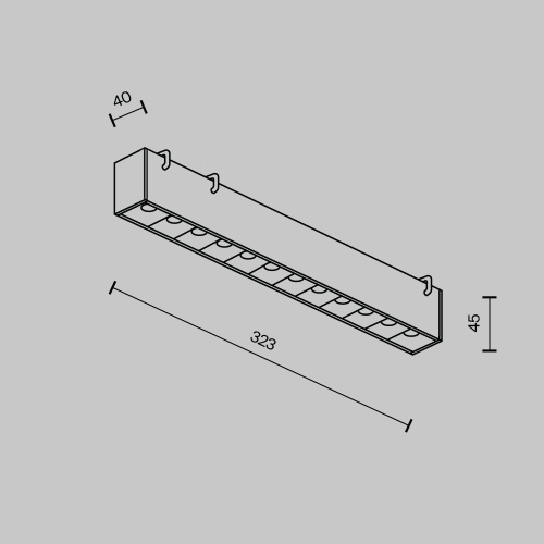Трековый подвесной светильник Technical TR128B-12W3K-M-B