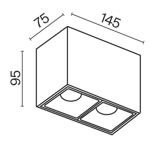 Потолочный светильник Technical C065CL-02-L12W4K-W
