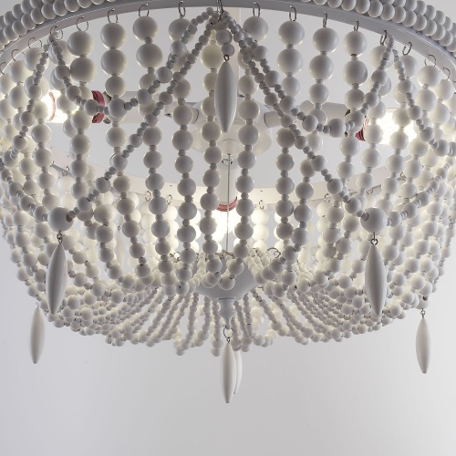 Подвесная люстра RH Anselme White Wood Weathered Chandelier 84574-22