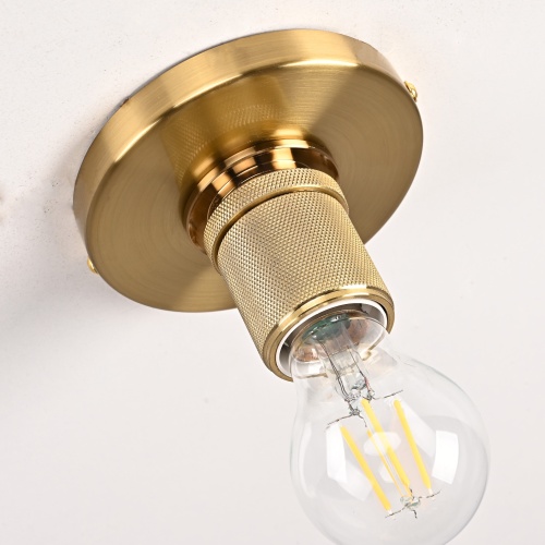 Потолочный светильник RH Utilitaire Socket Flushmount Brass 123677-22