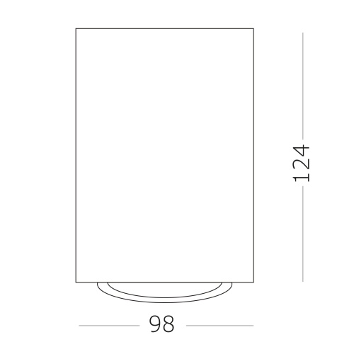 ST108.517.01 Светильник потолочный Белый GU10 1*50W  IP20 D98xH124 220V Без ламп Накладные светильники