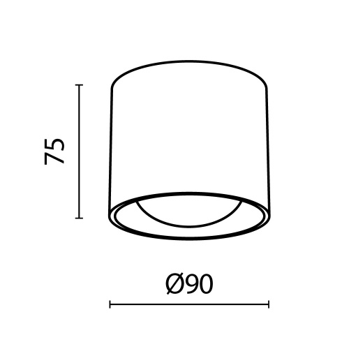 Потолочный светильник Technical C217CL-15W4K-W