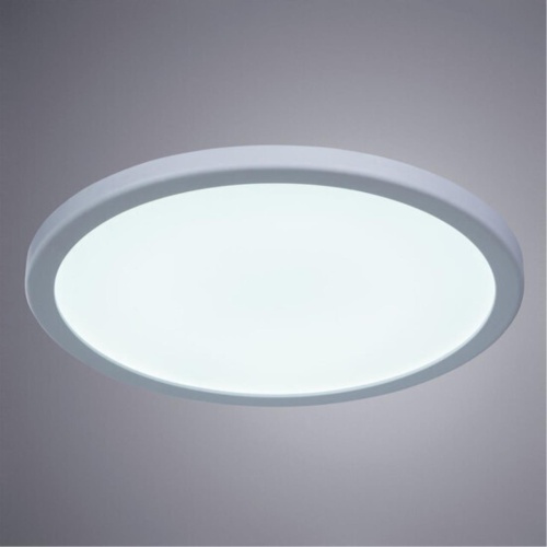 Даунлайт Arte lamp A7975PL-1WH  Светильник потолочный встраиваемый светодиодный MESURA Ø175x20мм IP20 монтаж Ø50-160мм 14Вт 1000Лм 6500К 70+ 110°