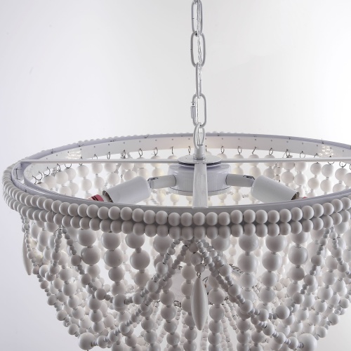 Подвесная люстра RH Anselme White Wood Weathered Chandelier 84574-22