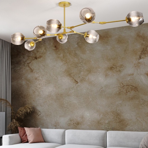 Люстра на штанге Адель Branching Bubble Chandelier L11 Black Amber 239861-22