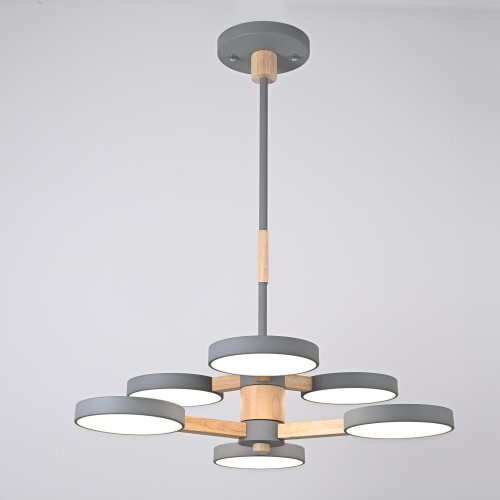 Люстра на штанге TURNA DBL L6 Gray 229087-26