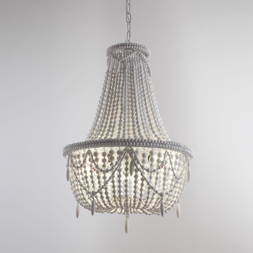 Люстра Anselme White Wood Large Chandelier 84548-22
