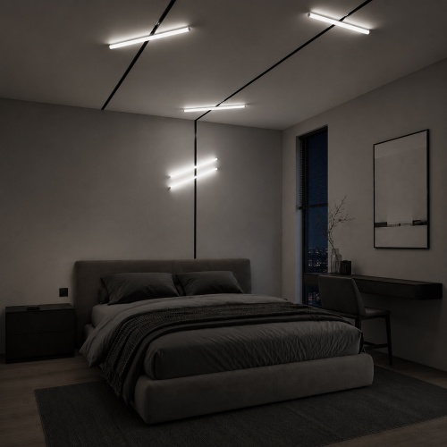 ST803.446.10 Магнитный трековый светильник Черный LED 1*10W 4000K 1 100Lm Ra>90 120° IP20 L604xW28xH СКАЙЛАЙН 48V