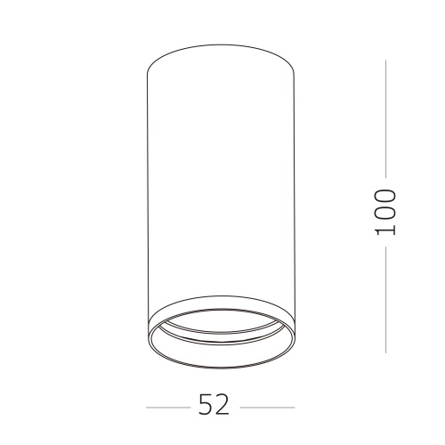 ST170.502.01 Светильник потолочный Белый GU10 1*50W IP20 D52xH100 220V Без ламп Накладные светильники