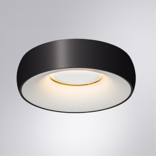 Точечный встраиваемый светильник Arte lamp A6665PL-1BK Светильник потолочный встраиваемый HEZE для MR16 Ø98x32мм черный+белый IP20 монтаж Ø76мм