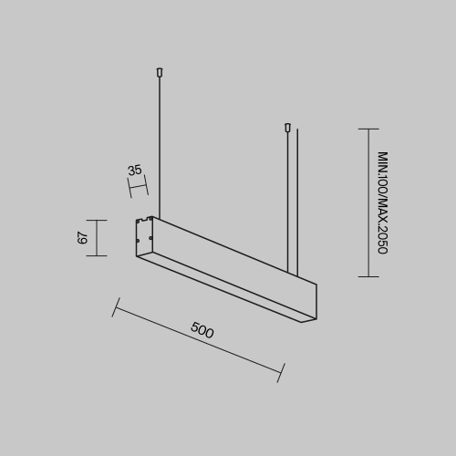 Линейный светильник Technical LL312042