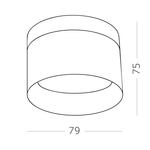 ST102.502.09 Светильник потолочный Белый LED 1*9W 3000K 702Lm Ra>80 120° IP20 D79xH75 170-240V Накладные светильники