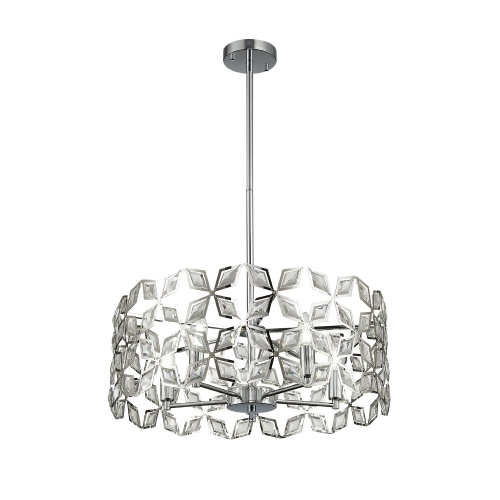 SL1104.103.05 Светильник подвесной ST-Luce хром/прозрачный E14 5*60W КАСТО