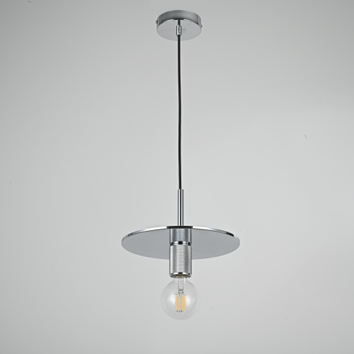 Подвесной светильник RH Utilitaire Disk Shade Pendant Silver 123644-22