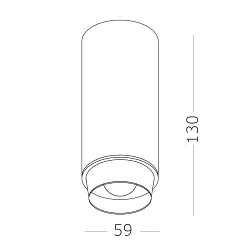 ST600.542.10 Светильник потолочный Zoom Белый LED 1*10W 4000K 1 000Lm Ra>80 15-60° IP20 D59xH130 170 Накладные светильники