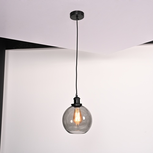 Подвесной светильник Loft Clear Glass Sphere Cloche Дымчатый 377316-22