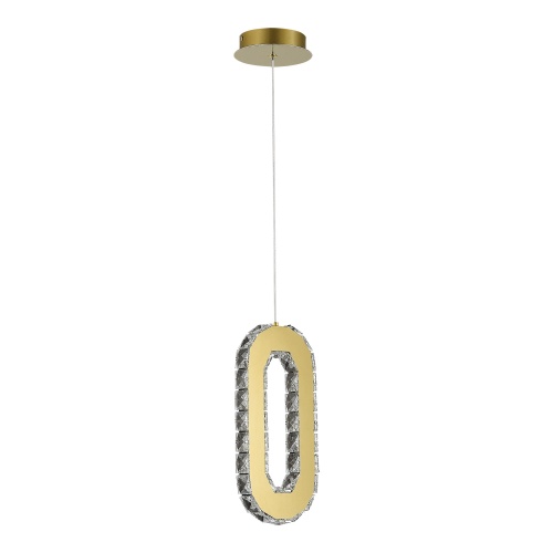 SL6506.203.01 Светильник подвесной ST-Luce Золотистый/Золотистый, Прозрачный LED 1*9W 3000K ЛУНГО