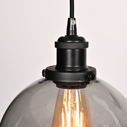 Подвесной светильник Loft Clear Glass Sphere Cloche Дымчатый 377316-22