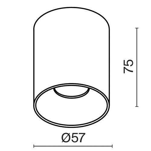 Потолочный светильник Technical C064CL-8W3K-RD-B