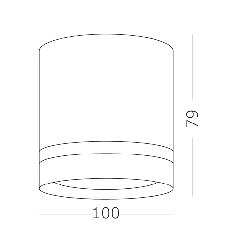 ST115.542.12 Светильник потолочный Белый LED 1*12W 4000K 840Lm Ra>90 120° IP20 D79xH100 170-240V Накладные светильники