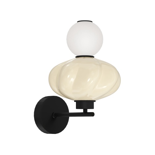 SL6134.411.01 Светильник настенный ST-Luce черный/желтый, опаловый LED 1*8W 3000K ФЛОРЕНТИНИ