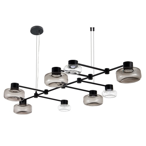 SL6005.403.08 Светильник подвесной ST-Luce Черный/Дымчатый, Прозрачный LED 8*3W 3000K ВАЛЛО